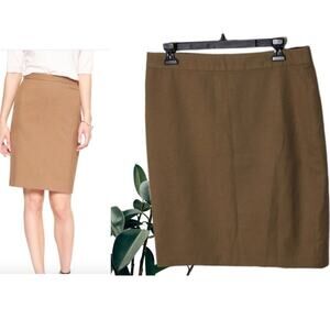 Banana Republic Machine Washable Tailored Camel Tan Pencil Skirt size 10